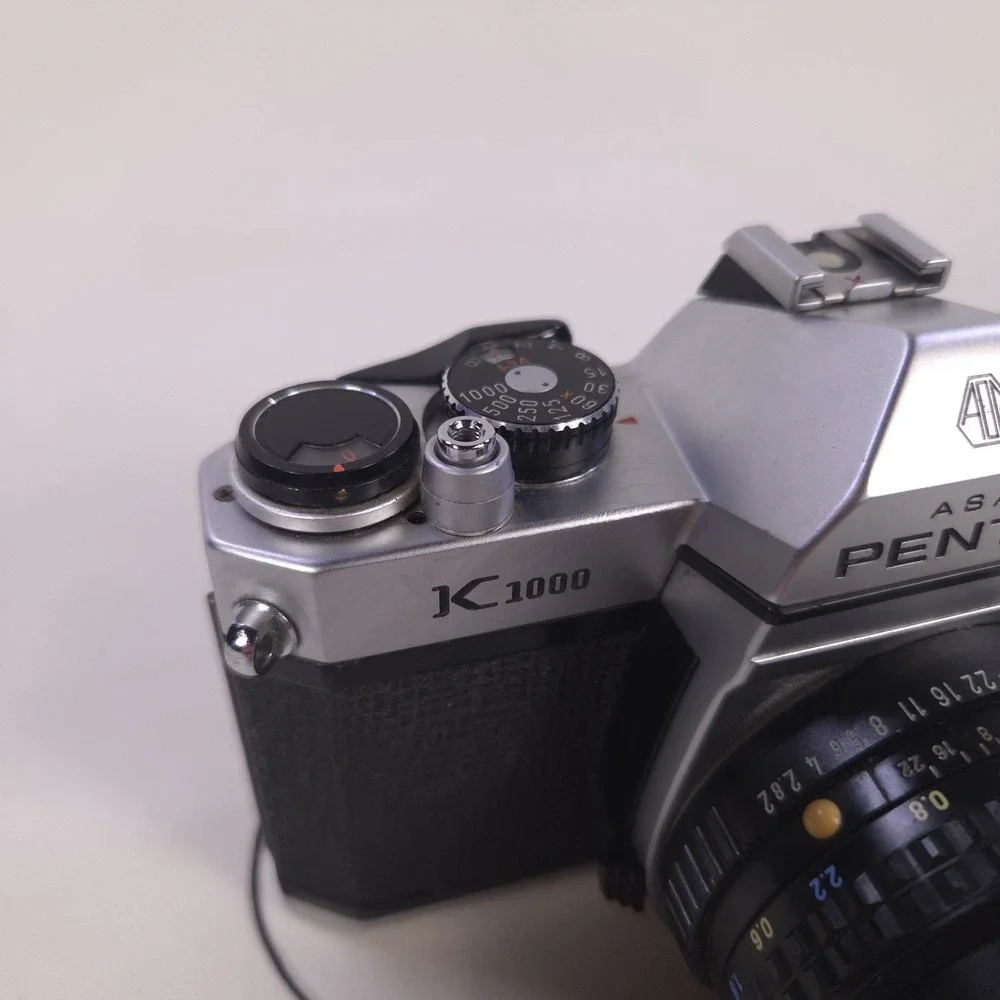 Asahi PENTAX K1000 SLR 35mm Camera SMC PENTAX-A 1:2 50mm Untested As-Is - Picture 3 of 16